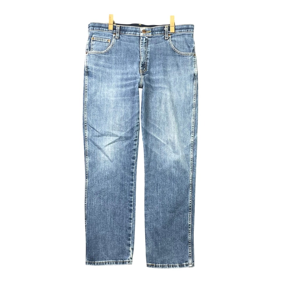 Faded Glory Original Fit Jeans Women's 14 Blue Stretch Waist Straight Leg Denim